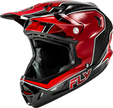 Fly Racing Yth Werx R Flow Carbon Helmet for Youth, Black Carbon/Red - Model 73-9231YL, Suitable for Motocross and Off-Road Vehicles