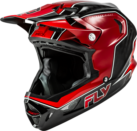 Fly Racing Werx R Flow Carbon Helmet – Black Carbon/Red for Motocross and Off-Road Vehicles