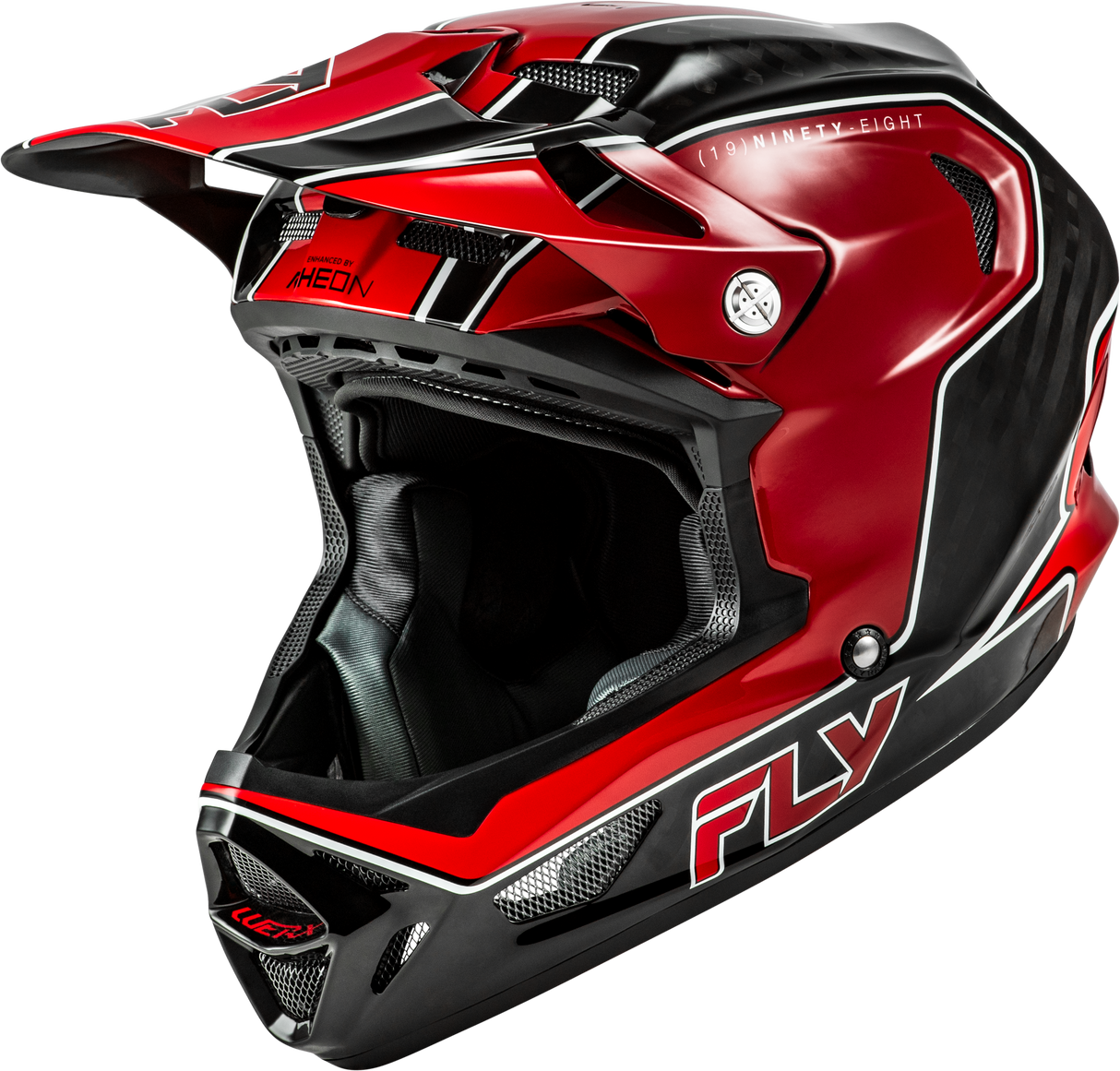 Fly Racing Werx R Flow Carbon Helmet - Black Carbon/Red, XL - Lightweight Motorcycle Helmet with Impact Absorption for Sport Bikes and Off-Road Vehicles