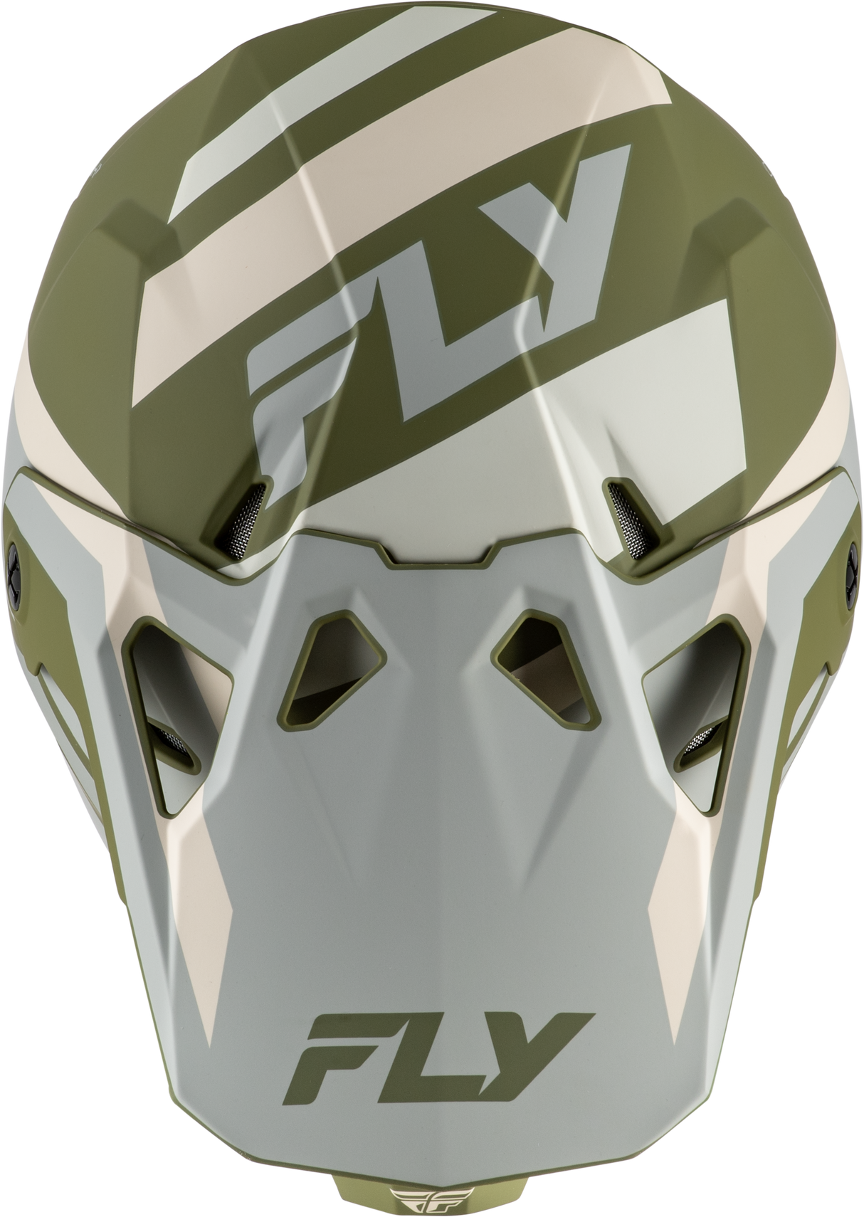 Fly Racing Formula CP Seal Helmet Matte Stone/Khaki/Olive XS – Lightweight Motorcycle Helmet with Impact Absorption for Street and Off-Road Use
