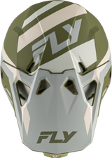Fly Racing Formula CP Seal Helmet Matte Stone/Khaki/Olive XS – Lightweight Motorcycle Helmet with Impact Absorption for Street and Off-Road Use