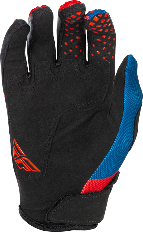 Fly Racing Kinetic Gloves Red/White/Blue XS - Lightweight Protective Race Glove for Motorcycle and ATV Riders