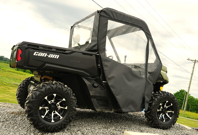 Seizmik Soft Doors for 2016-2017 Can-Am Defender HD Models – Waterproof Polyester Canvas with Tinted Vinyl Windows and Roll-Away Design