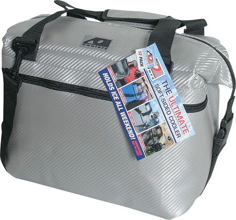 AO COOLERS Carbon Cooler 24 Pack - 17" x 10" x 12" Insulated Cooler for Vehicles and Outdoor Use
