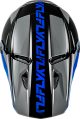 FLY Racing Kinetic Crest Helmet for Off-Road Motorcycles - Grey/Black/Blue, Size XS