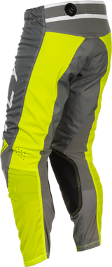 Fly Racing Kinetic Mesh Center Pants for Offroad Vehicles – Size US 34, Grey/White/Hi-Vis