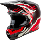 Fly Racing Formula S Carbon Byte Helmet for Youth - Red Carbon/Red/Grey, Size XS with Vehicle Fitment
