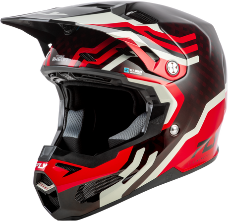 Fly Racing Formula S Carbon Byte Helmet for Motorcycle & ATV – Red Carbon/Red/Grey, Medium