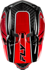 Fly Racing Werx R Flow Carbon Helmet for Motocross - Black Carbon/Red, Large