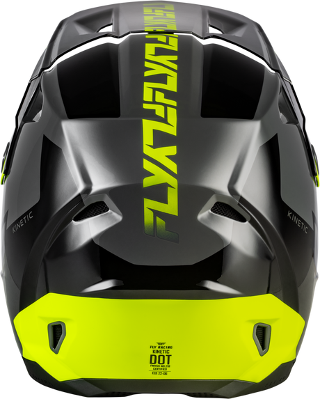 FLY Racing Kinetic Crest Helmet Grey/Black/Hi Vis Small – Off-Road Motorcycle Helmet with DOT and ECE22.06 Approval for ATV, Dirt Bike, and Motocross