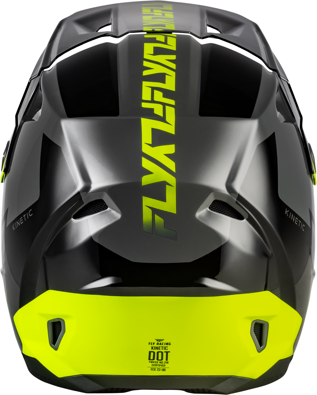 Fly Racing Kinetic Crest Helmet Grey/Black/Hi Vis - Size Medium for Off-Road Motorcycles