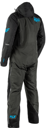 Fly Racing Incline Monosuit for Snowmobile - Black/Grey/Blue, Size Small, Waterproof Breathable Shell