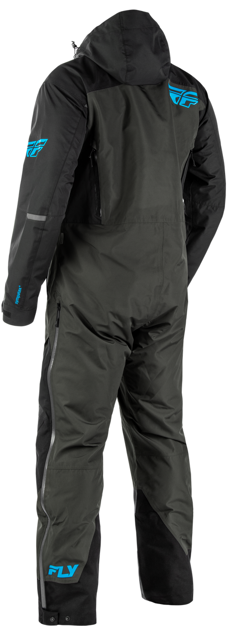 Fly Racing Incline Monosuit Black/Grey/Blue Medium - Waterproof Motorcycle Suit for Adventure and Touring
