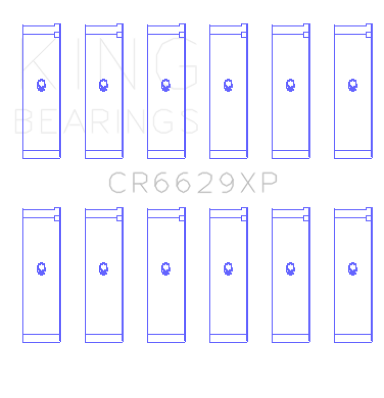 King Engine Bearings Mitsubishi 6G72 (Size 0.25) Connecting Rod Bearing Set