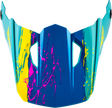 Fly Racing Yth Kinetic Drip Helmet Visor in Turquoise, Pink, and Yellow - Fits Youth Motorcycle Helmets