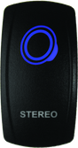 DragonFire Racing Lighted Stereo On/Off Switch with Blue Illumination – Part Number 522622