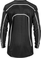 Fly Racing Youth Rayce Bicycle Jersey Black/White - Long Sleeve Performance Jersey for Kids, Model 379-050YS, Fits Youth Bikes