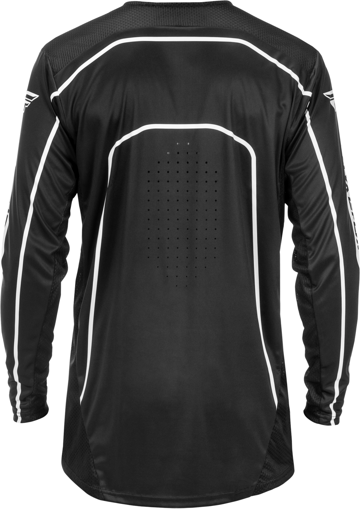 Fly Racing Youth Rayce Bicycle Jersey Black/White YM - Long Sleeve Performance Cycling Jersey for Kids and Teens