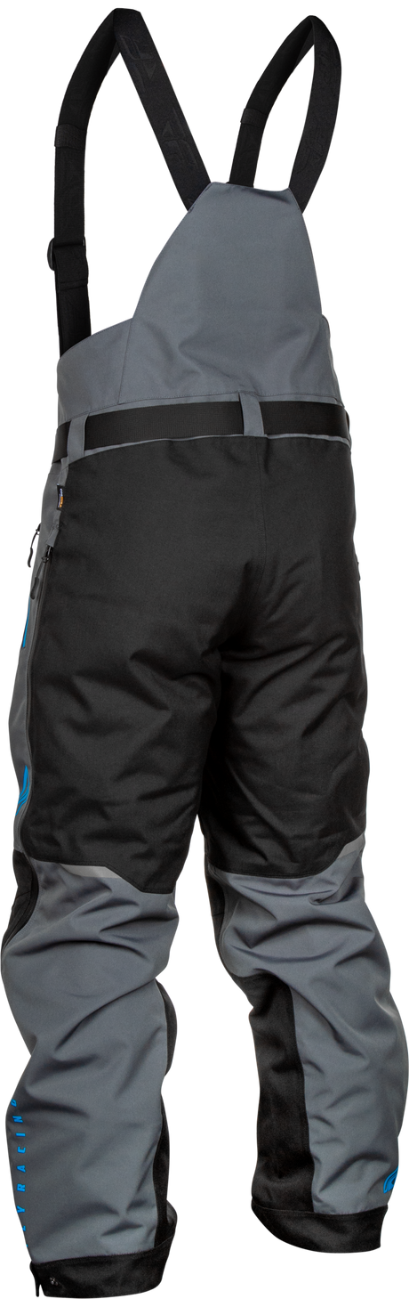 Fly Racing Carbon Bib Grey and Blue Small for Motocross and Off-Road Vehicles
