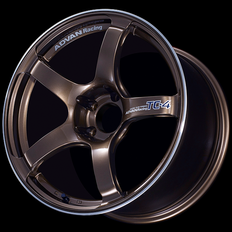 Advan TC4 17-Inch x 8.5-Inch Plus 50 Wheel with 5x114.3 Bolt Pattern in Racing Umber Bronze - Compatible with Honda Civic, Subaru Impreza, Mazda Mazda3, Toyota Camry, and more