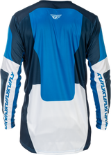 Fly Racing Youth Lite Jersey in Blue/White (Part No. 379-722YXL) – Perfect for Motocross and Off-Road Racing