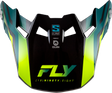 FLY Racing Formula S Carbon Byte Visor for Formula S, Formula CC, and Formula CP Helmets - Black Carbon/Teal/Lime XL