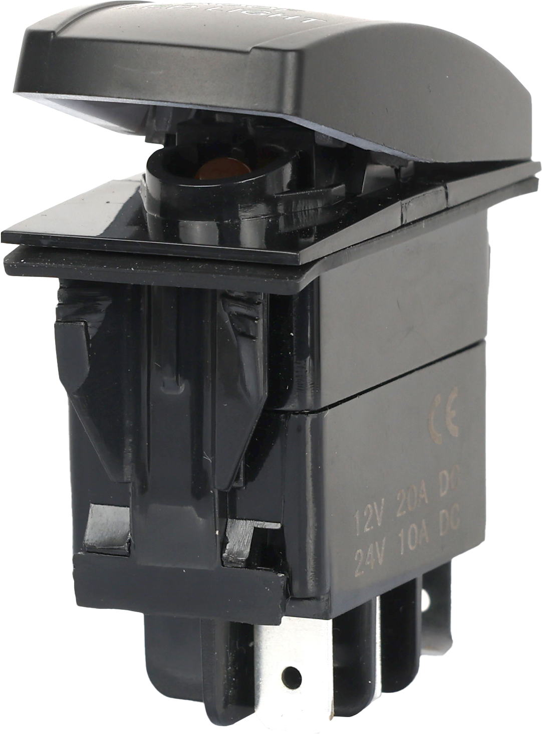 Open Trail SM106-020 Roof Lights LED Switch Pro Backlit - Weather Sealed Switch with Dual Amber LEDs for Jeep Wrangler, Toyota Tacoma, Ford Ranger