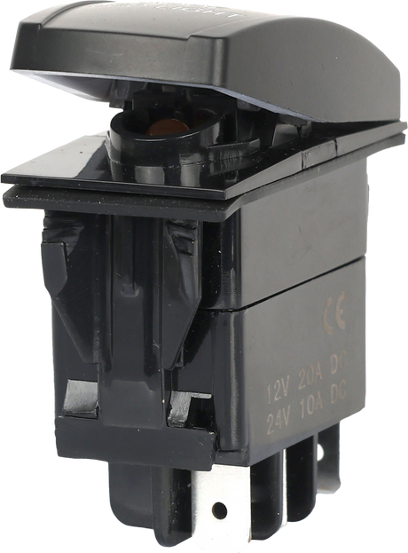 Open Trail SM106-020 Roof Lights LED Switch Pro Backlit - Weather Sealed Switch with Dual Amber LEDs for Jeep Wrangler, Toyota Tacoma, Ford Ranger