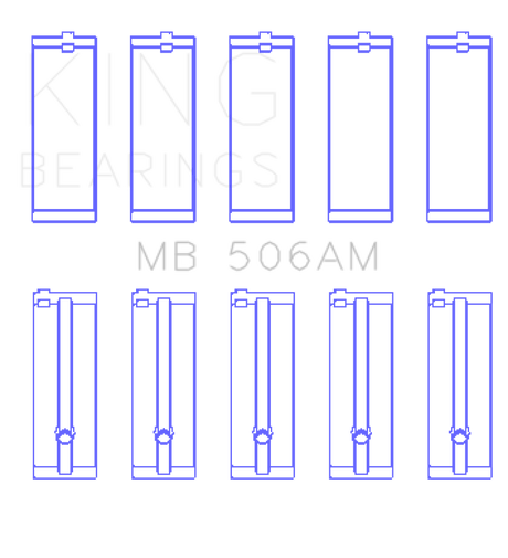 King Engine Bearings Toyota 22R Crankshaft Main Bearing Set