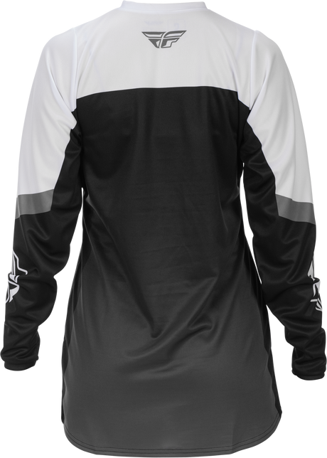 Fly Racing Women's F 16 Jersey Grey/Black/White - Motocross Riding Jersey for Women