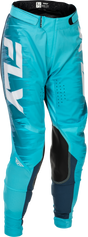 Fly Racing Women's Lite Pants Aqua/Navy/White Size 05/06 - Motorcycle Riding Gear with Comfort Mesh Liner and Adjustable Fit