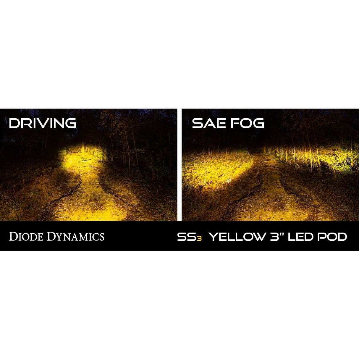 Stage Series 3" Yellow Sport LED Pods (Pair) | Diode Dynamics
