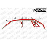 CageWRX Polaris RZR Turbo R "Super Shorty" 4-Seater Assembled Cage Kit with Roof (Raw)