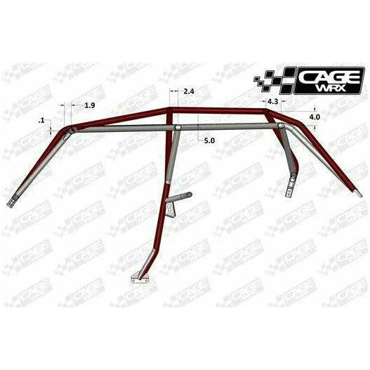 Polaris RZR 4 (2014-2018) Raw Assembled Baja Spec Cage with Roof | CageWRX