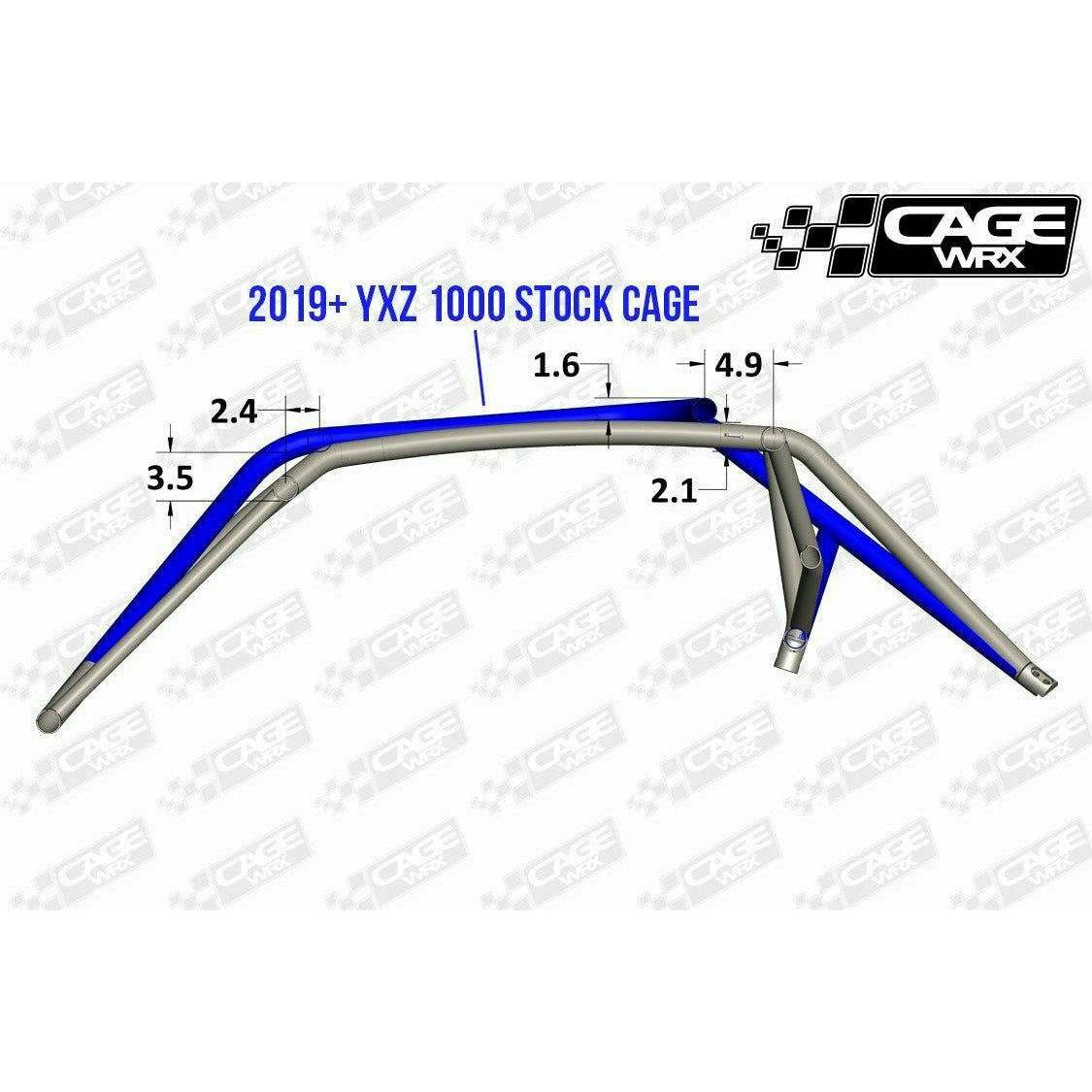 Yamaha YXZ 1000R Raw Assembled Super Shorty Cage with Roof | CageWRX