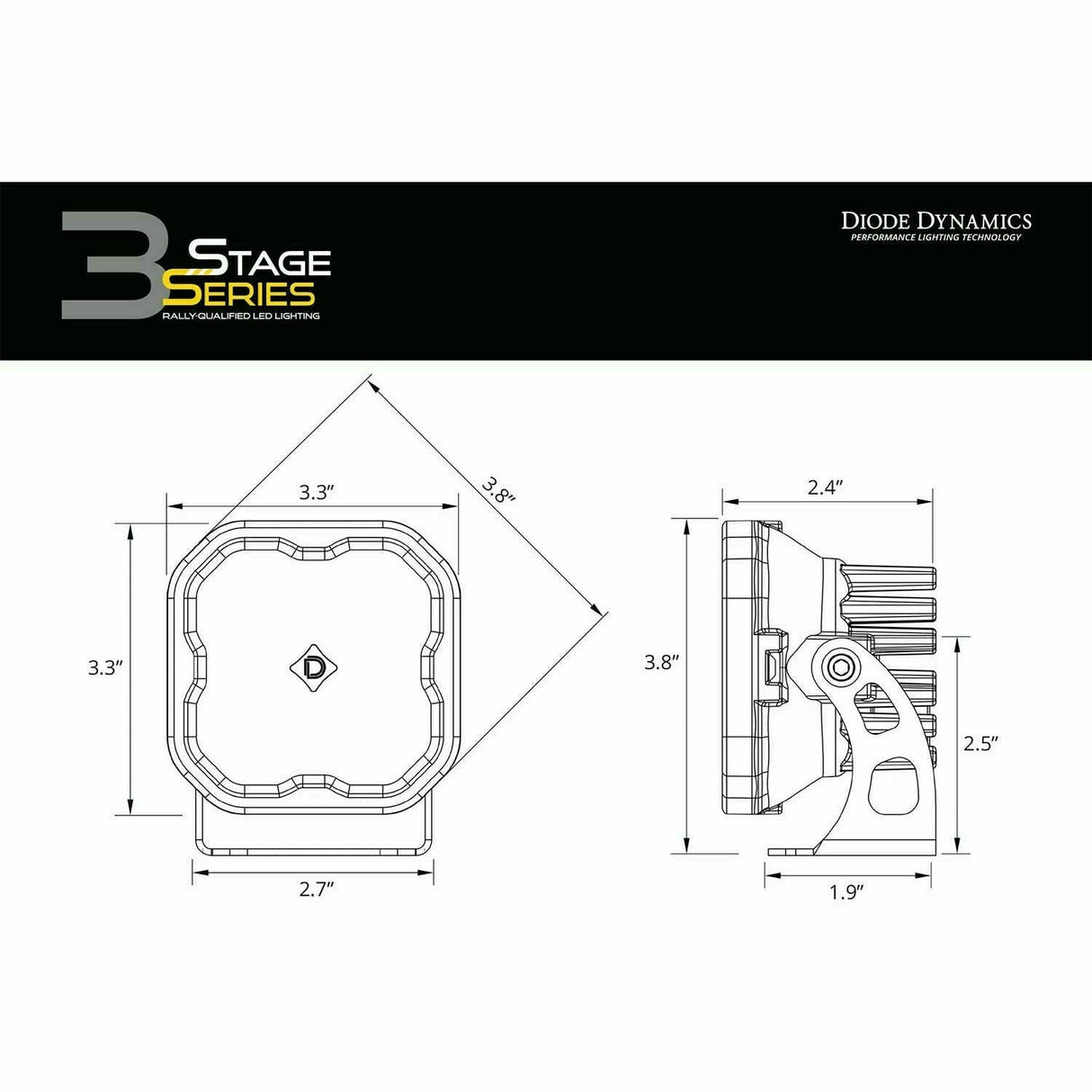Diode Dynamics Stage Series Sport 3" Pod Lights (Pair)