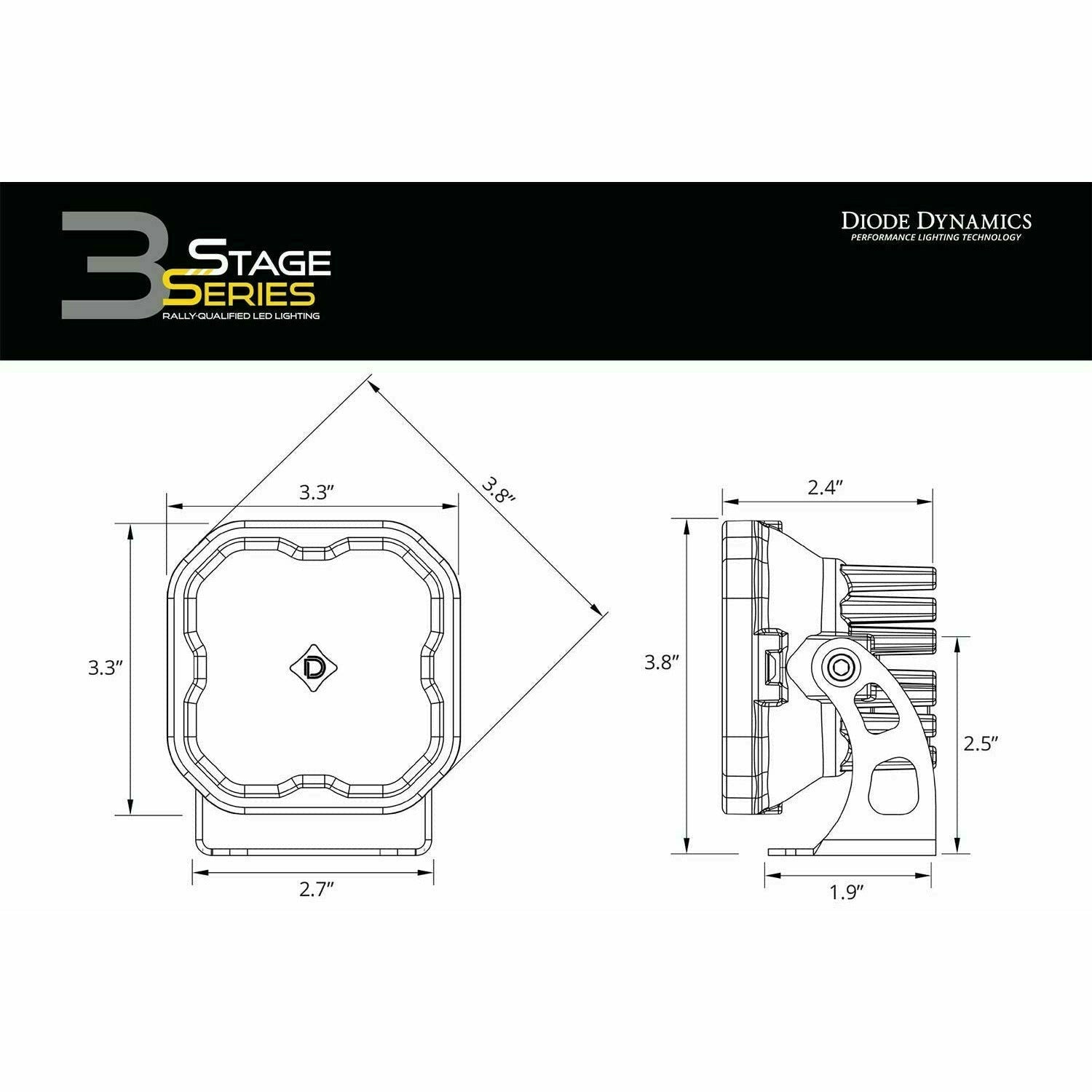 Diode Dynamics Stage Series Sport 3" Pod Lights (Pair)