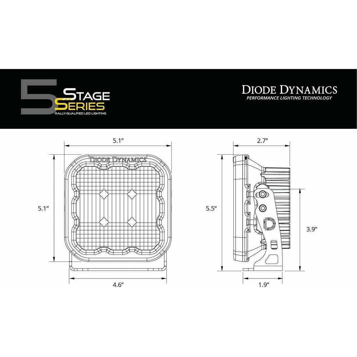 Diode Dynamics Stage Series Sport 5" Pod Light