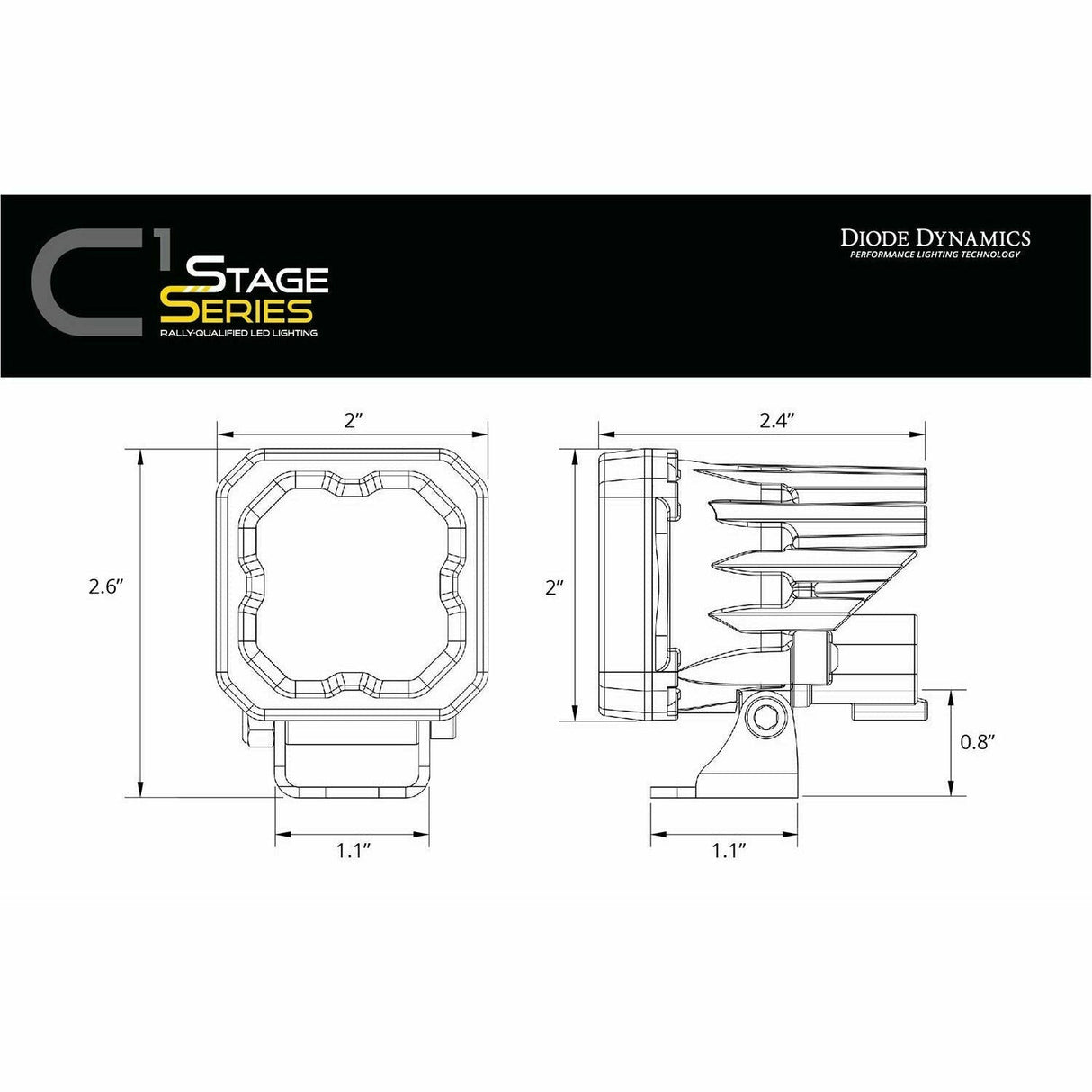 Diode Dynamics Stage Series Sport C1 Pod Lights (Pair)