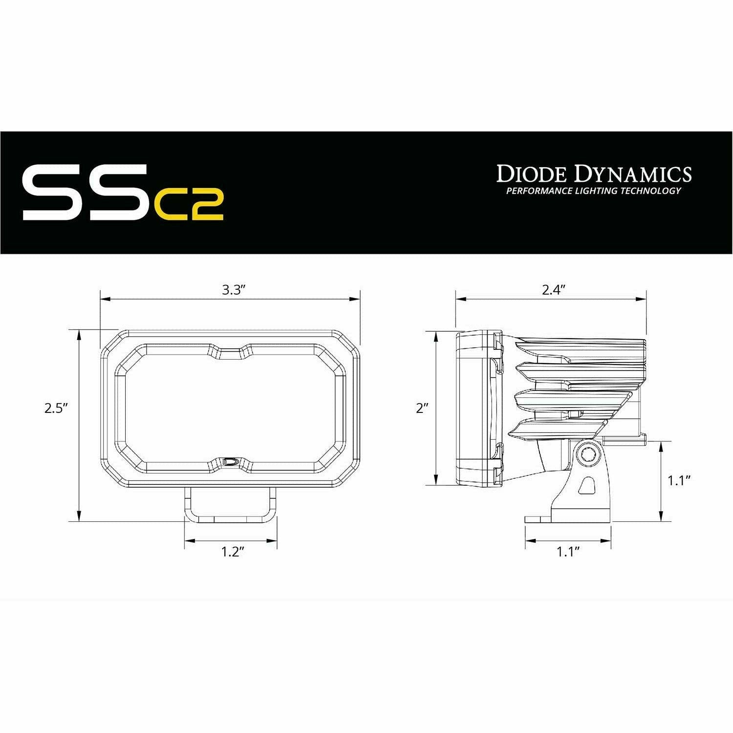 Diode Dynamics Stage Series Sport C2 Pod Lights (Pair)