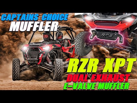 Polaris RZR Turbo Dual Tip Captain's Choice Exhaust