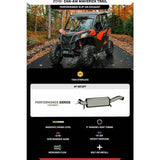 MBRP Can Am Maverick Sport (2019-2022) Performance Series Slip On Exhaust